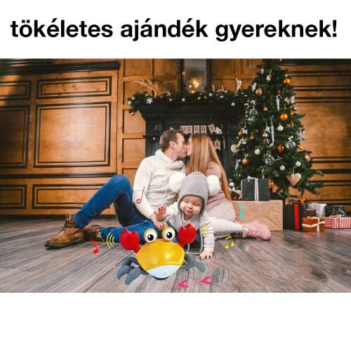 Dollcini Interaktív Rák Babajáték – Zenélő, LED-fényes Készségfejlesztő