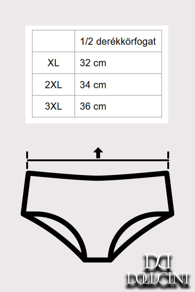 Dollcini ,Magas derekú női bugyi ,95% Pamut + Spandex-Többszínű, 6 db-os Csomag,69352