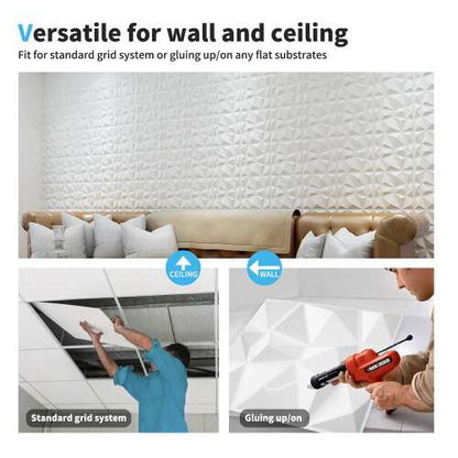 Dollcini Otthon 3D PVC Falpanel – Modern Geometrikus Mintás Dekoráció