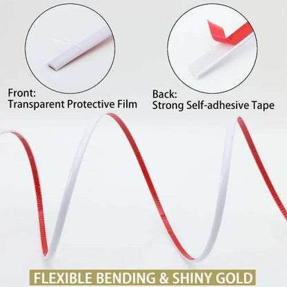Dollcini Otthon Öntapadós Arany Dekorcsík – Rugalmas, Lakberendezéshez