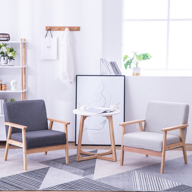 Dollcini Otthon Skandináv Dizájn Fotel Masszív Fa Vázzal és Prémium Szövet Kárpittal