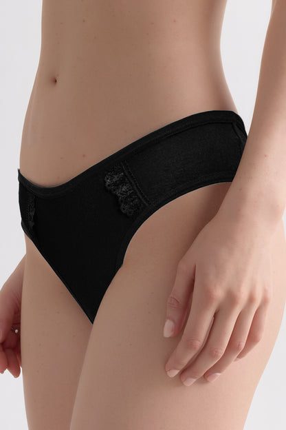 Dollcini,Tanga női bugyi,95% Pamut + Spandex-Többszínű, 6 db-os Csomag,34072