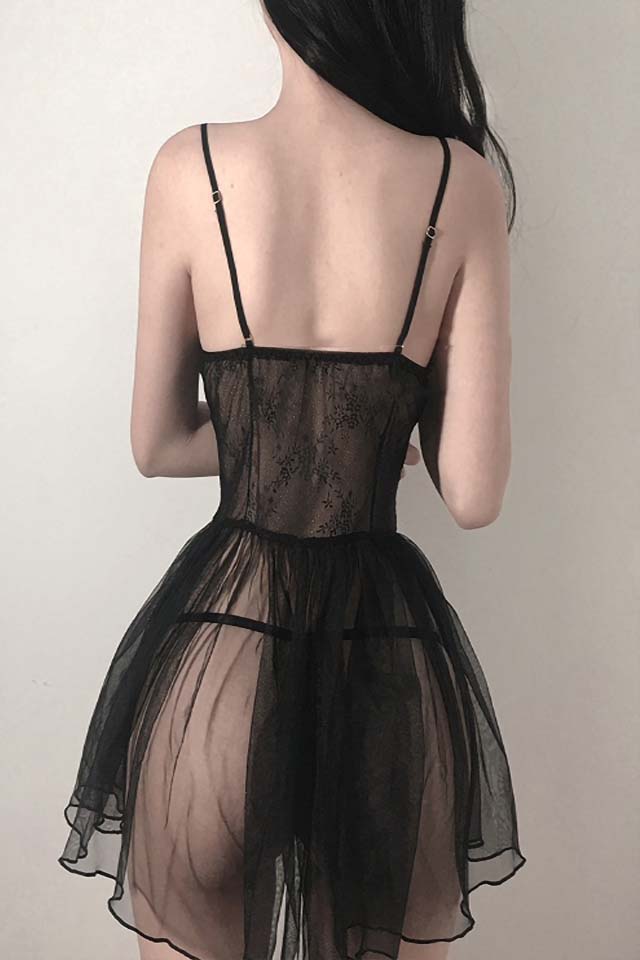 Dollcini Szexi Csipke Fehérnemű Szett – Láncos Tangával, Különleges Alkalmakra