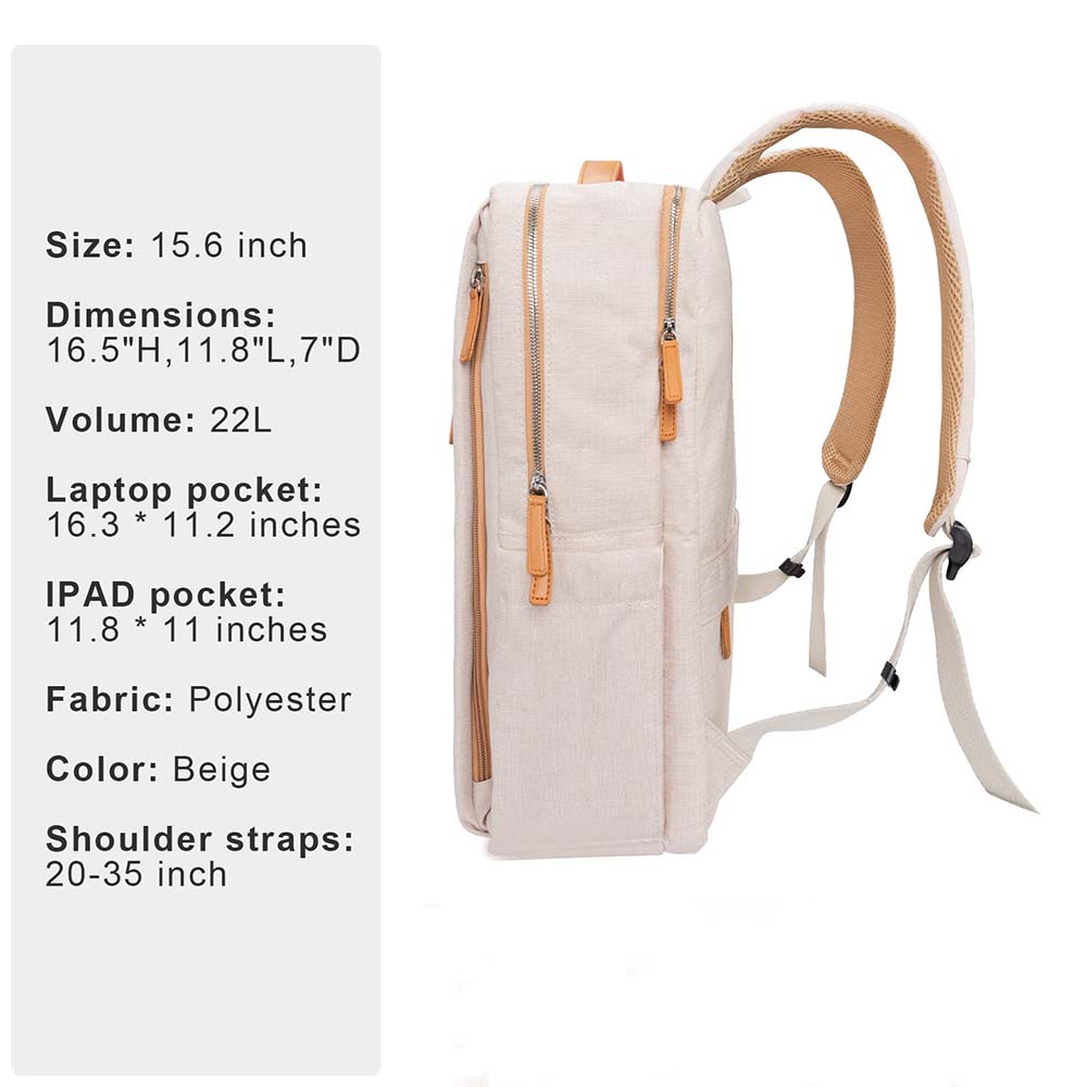 Dollcini Uniszex Laptop Hátizsák – Ergonomikus, 15.6” Laptophoz, Vízálló Utazóhátizsák