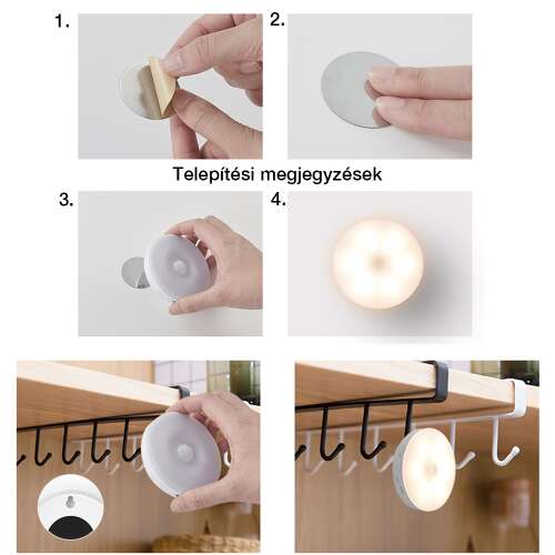 Dollcini Otthon Smart LED Lámpa – Mozgásérzékelős, Hideg Fény
