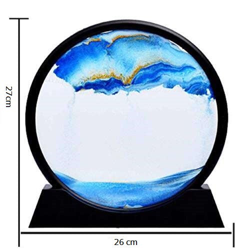 Dollcini Otthon 3D Dinamikus Homokfestmény – Közepes Üvegkeret Dekoráció,12", 27 cm