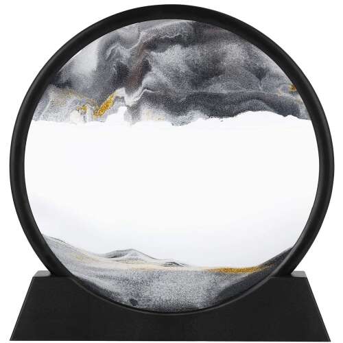 Dollcini Otthon 3D Dinamikus Homokfestmény – Közepes Üvegkeret Dekoráció,12", 27 cm