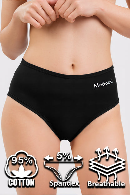 Dollcini ,Magas derekú női bugyi ,95% Pamut + Spandex-Többszínű, 6 db-os Csomag,68822