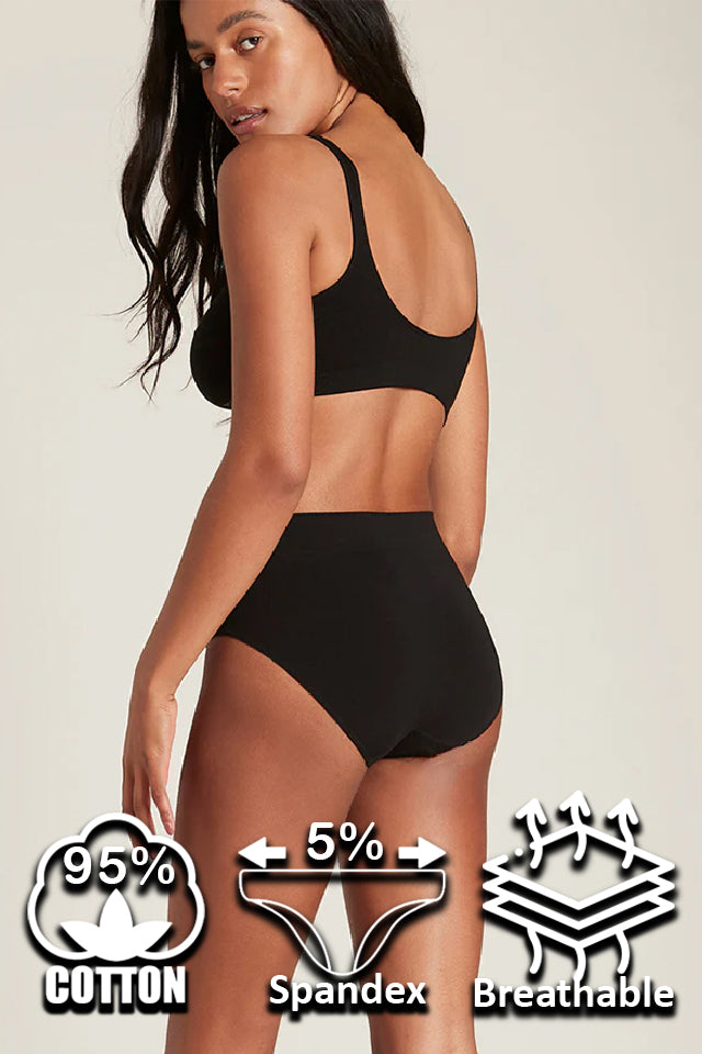 Dollcini ,Magas derekú női bugyi ,95% Pamut + Spandex-Többszínű, 6 db-os Csomag,68822