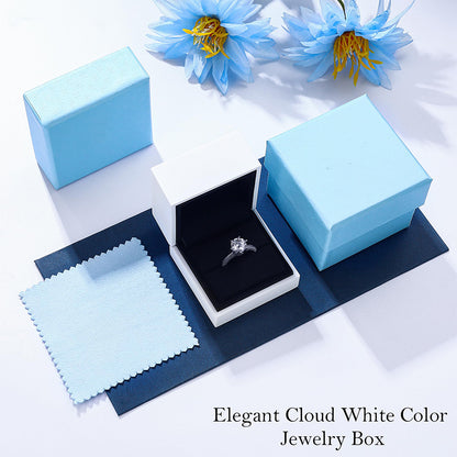 Dollcini Moissanit Eljegyzési Gyűrű – Állítható, 925 Ezüst, Díszdobozzal