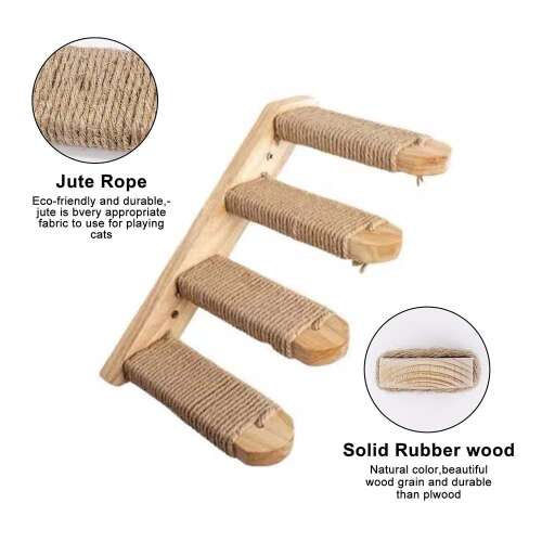 Dollcini Otthon Fali Macskalépcső – Biztonságos Fa Macskabútor