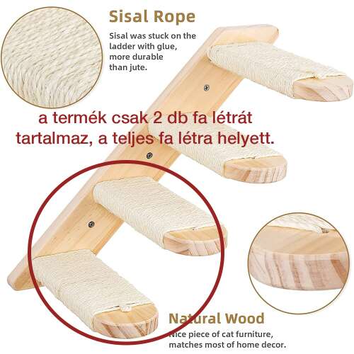 Dollcini Otthon Fali Macskalépcső – Biztonságos Fa anyag