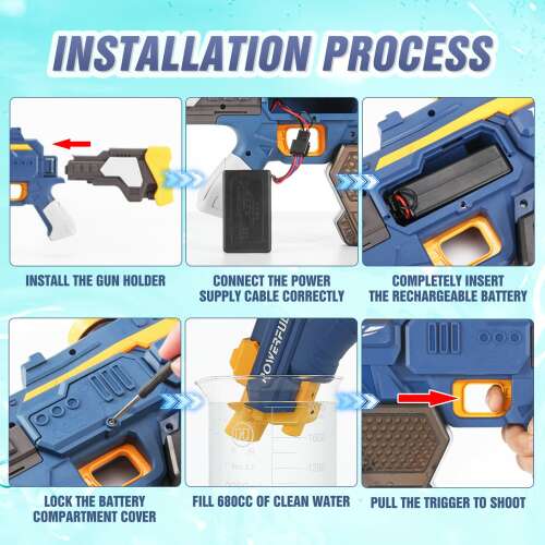 Dollcini Elektromos Vízipisztoly – Automata, Szabadtéri Nyári Játék