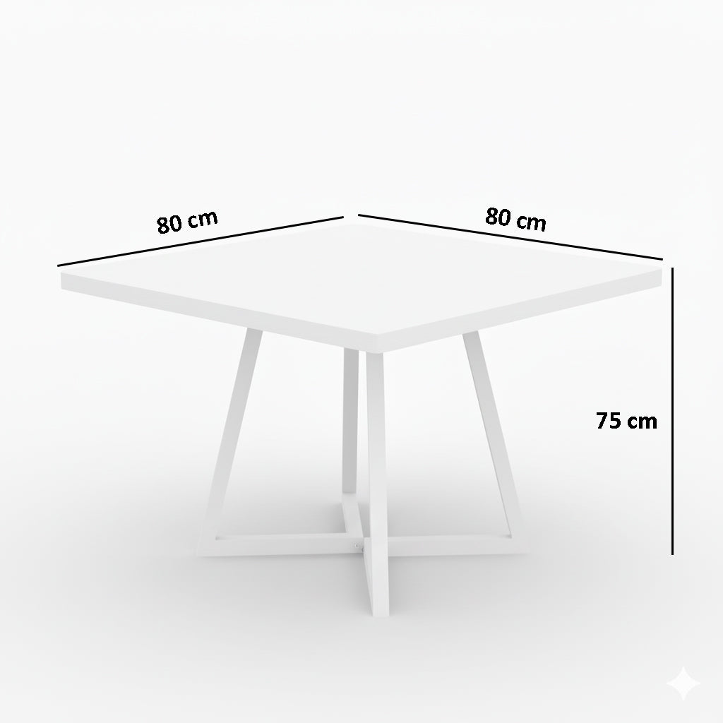 Dollcini Otthon Modern Étkezőasztal, 80x80 cm – Kis Terekbe, Több színben
