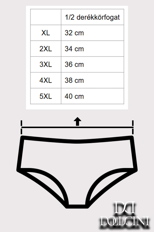 Dollcini ,Magas derekú női bugyi ,95% Pamut + Spandex-Többszínű, 6 db-os Csomag,69542