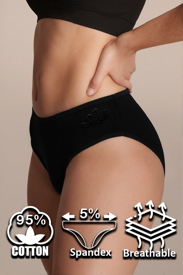Dollcini, Klasszikus női bugyi, 95% Pamut + Spandex-Többszínű, 6 db-os Csomag