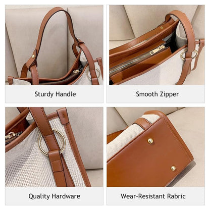 Dollcini Női Vászon Hordtáska – Alkalmi Cipzáras Válltáska Utazáshoz