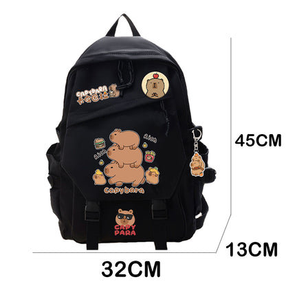 Dollcini Elegáns Uniszex Iskolatáska – Divatos, Fekete Hátizsák