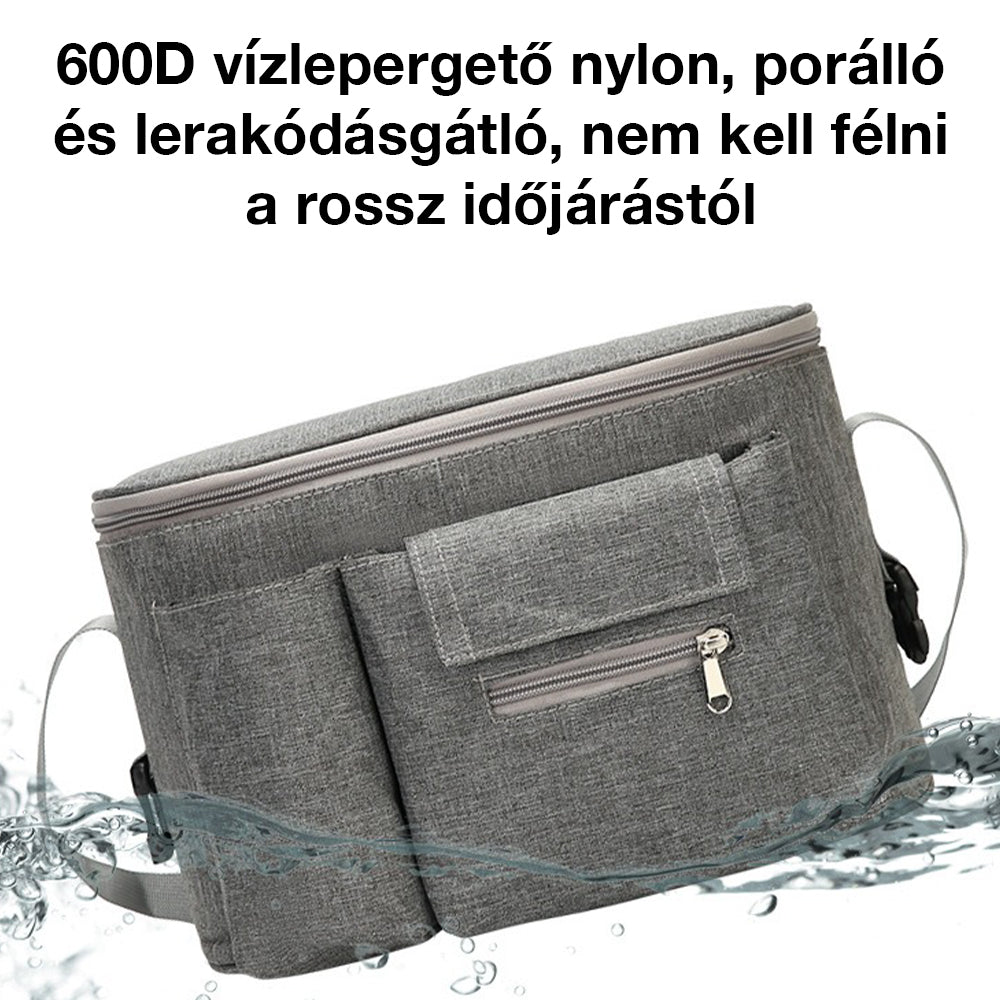 Dollcini Univerzális Babakocsi Táska – Pelenkatároló Rendszerező