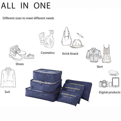 Dollcini 6 Darabos Bőröndrendszerező Szett – Vízálló, Utazáshoz