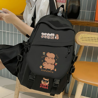 Dollcini Elegáns Uniszex Iskolatáska – Divatos, Fekete Hátizsák